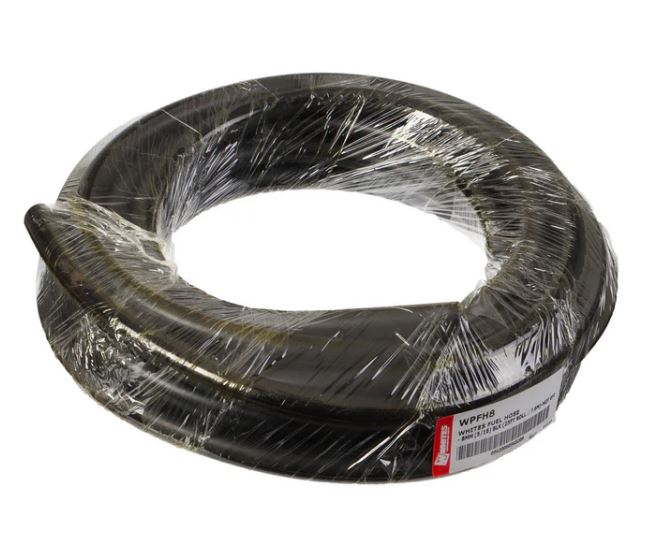 WHITES FUEL HOSE - 8MM (5/16) BLK (25FT ROLL / 7.6M)-NOT EFI