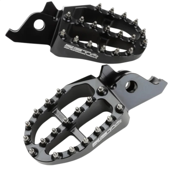 Zeta Aluminum Footpegs KX250F/450F Black