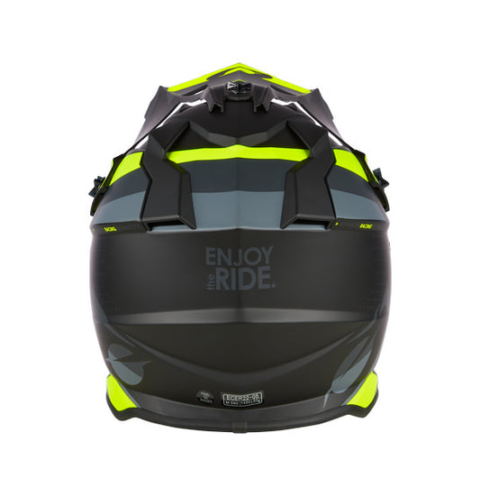 O'Neal 2SRS SPYDE V.23 Helmet - Black/Grey/Neon Yellow