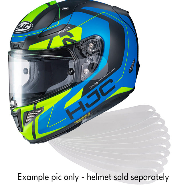 HJC Visor Tear Offs - example pic only