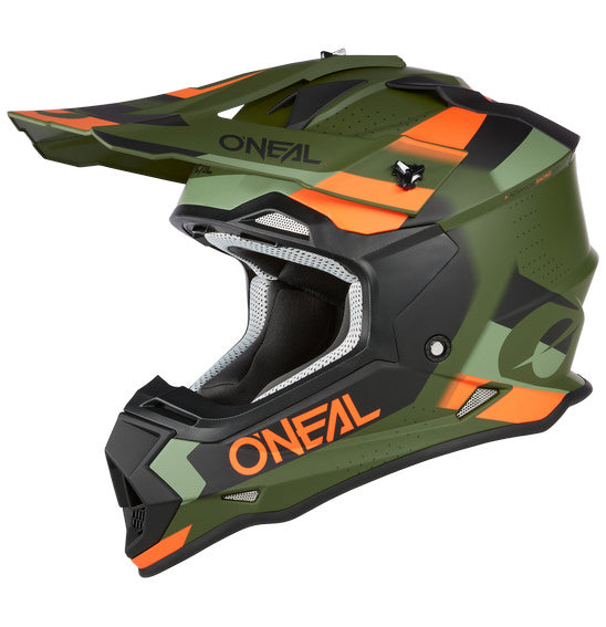 O'Neal 2SRS SPYDE V.23 Helmet - Green/Black/Orange